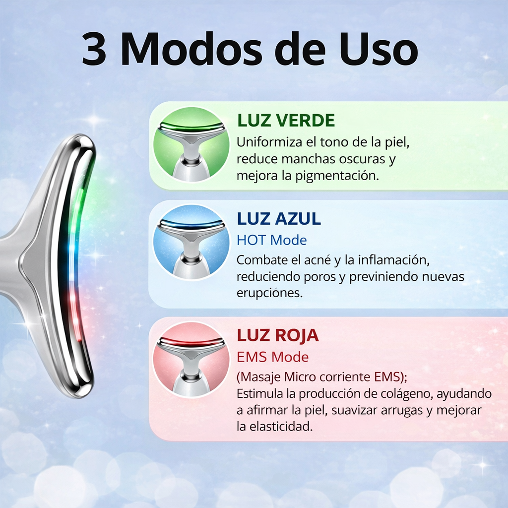 Masajeador facial LED FaceLift Aura™